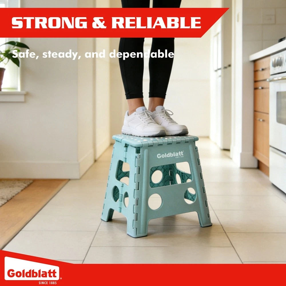 12.5" Heavy-Duty Folding Step Stool Lightweight for Adults &amp; Kids Portable Stool