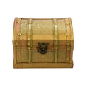 Vintage Wooden Pirate Treasure Chest Box Trinket Keepsake Storage