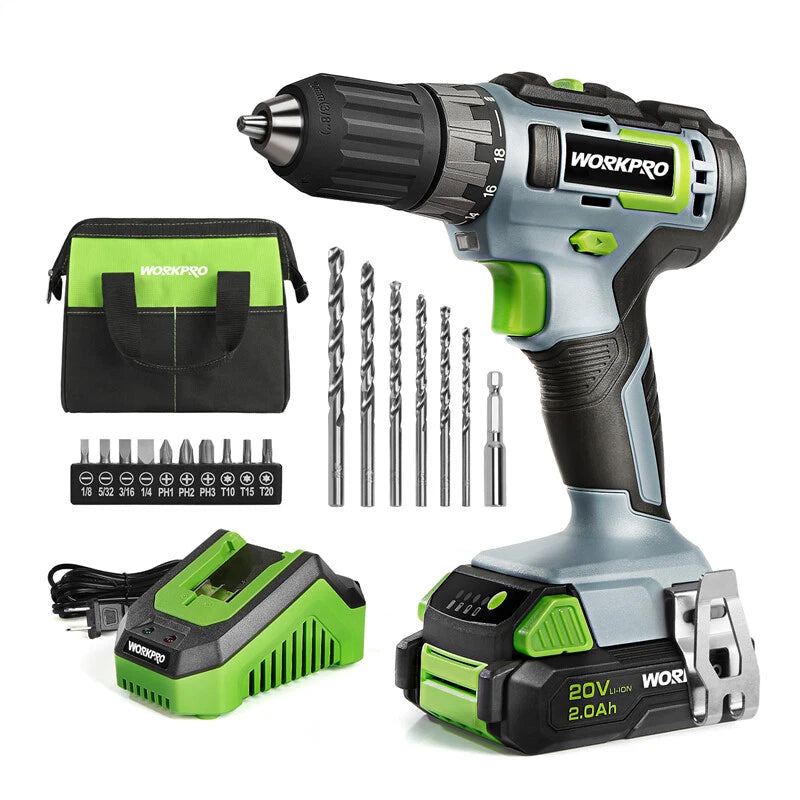 Workpro 20V Cordless Compact Drill Driver Kits | Built Supply Co