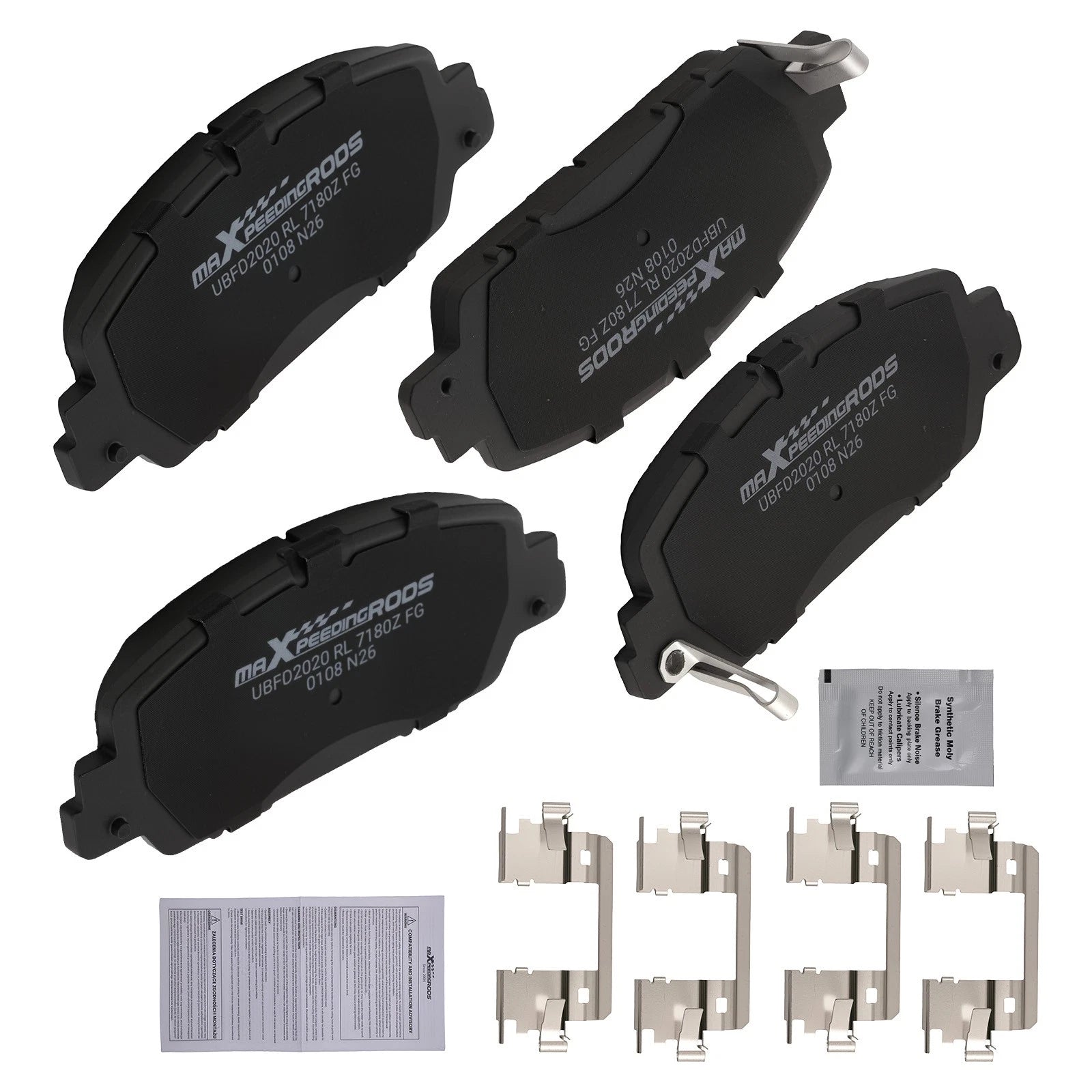 Front Left&amp;Right Brake Pads Set for Honda HR-V 2016-2023/ Accord 2013-2023 D1654