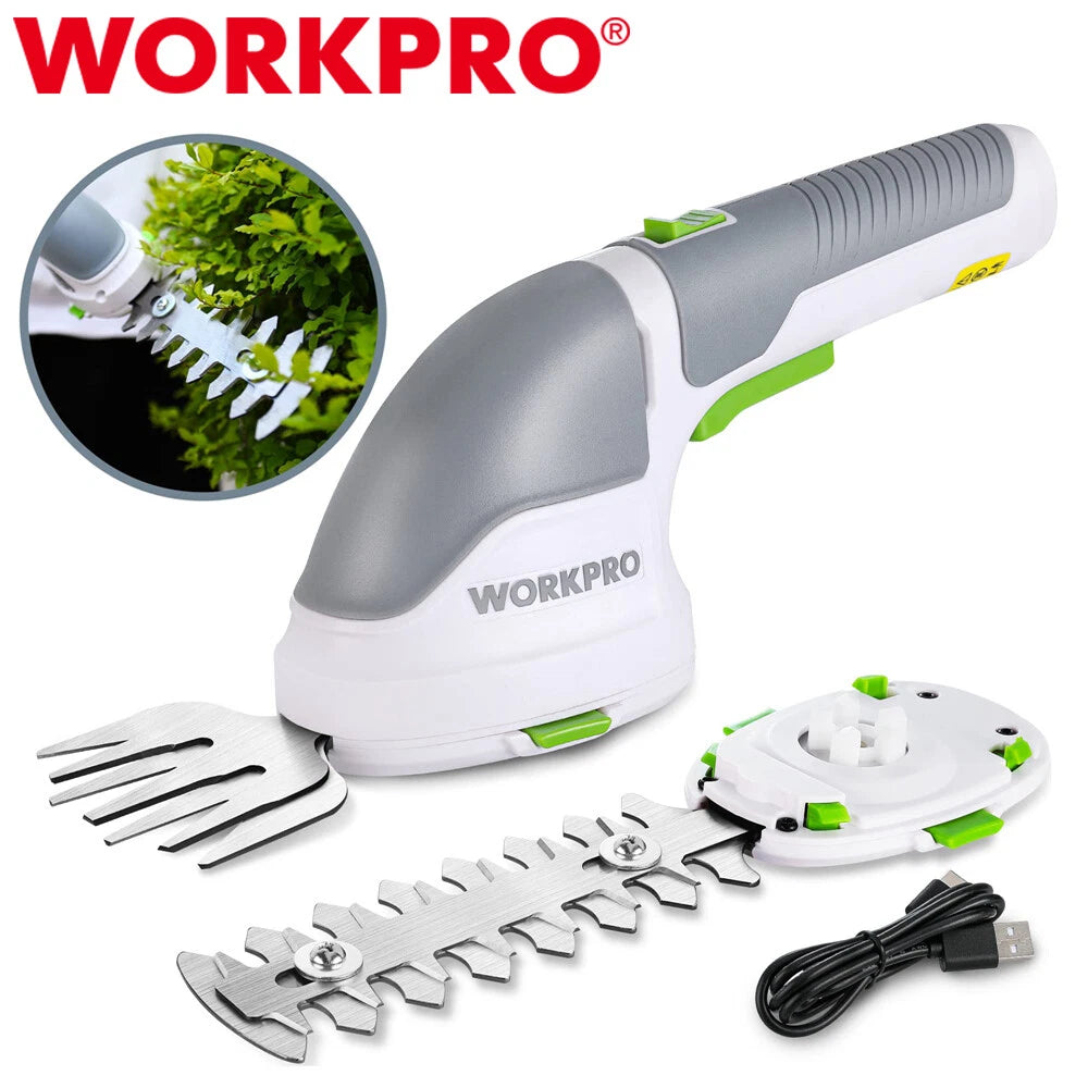 Workpro 2 In 1 Cordless Grass Shear Shrubbery Trimmer Grass