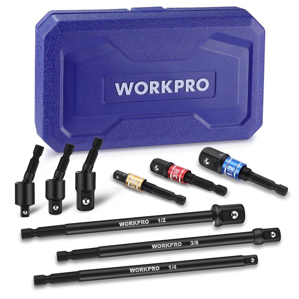 WORKPRO 9PCS Impact Grade Socket Adapter Set by WORKPRO
