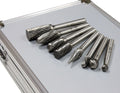 Double Cut Carbide Rotary Burr Set With Aluminum Case 1/4" Shank