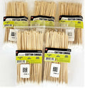 500 Se 6" Industrial Wood Handle Cotton Swabs Tips Detailing Cleaning