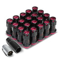 Pink Aluminum 22mm X 45mm M12x1.25 Close-end Rim Lug+lock Nuts+2