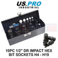 Us Pro Industrial Impact Hex Bit Socket Set 1/2" Impact Allen Keys H4