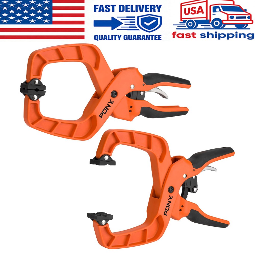 PONY 2-Pack 4-Inch Quick-Release Ratcheting Wood Clamps for 