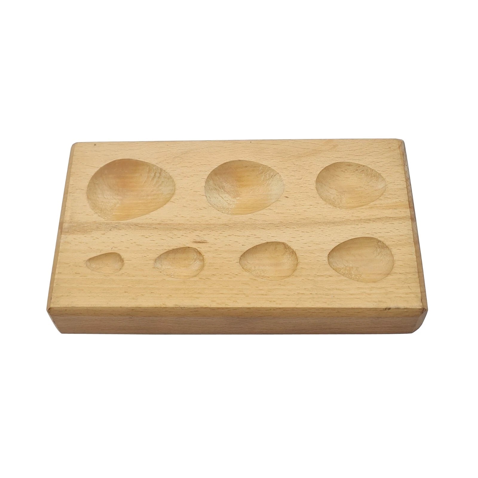 7-cavity Metal Forming Teardrop Shaped Wooden Dapping Block-jewelry
