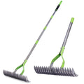 Workpro 15" Thatching Rake Heavy Duty Dethatcher Rake 5ft Handle