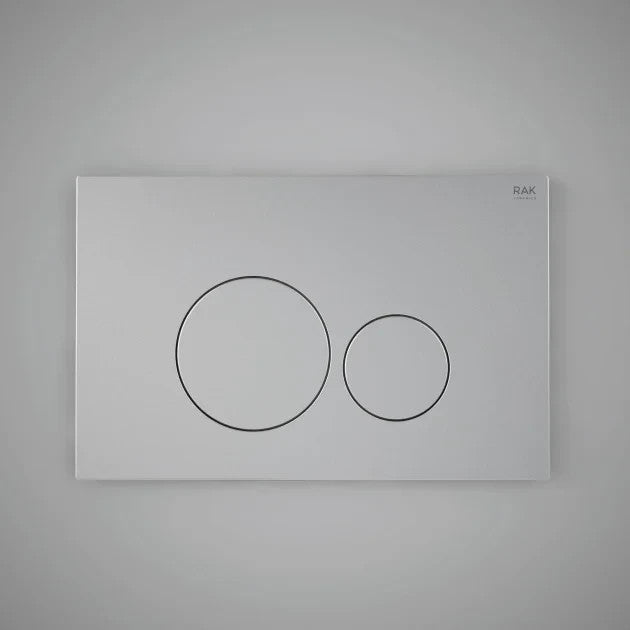 RAK Ecofix Round Dual Flush Plate - Matt Chrome