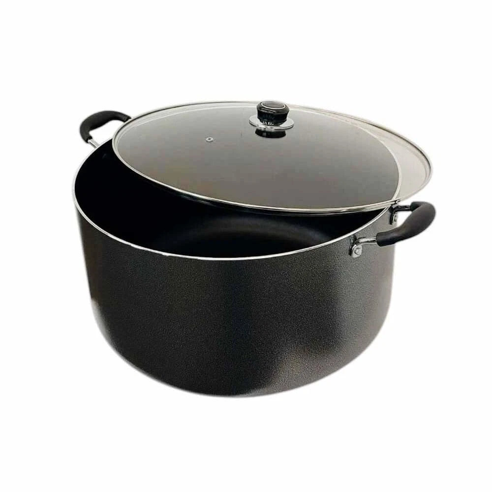 17-3/8" Nonstick Saucepan With Glass Lid, 40 Qt Sauce Pan Pot For