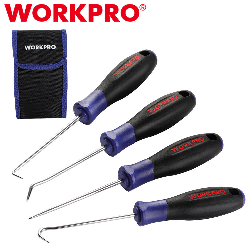 WORKPRO 4 Piece Precision Pick and Hook Set