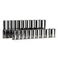 Capri Tools 1/4 In. Drive 6-point Shallow/deep Socket Set, Sae,