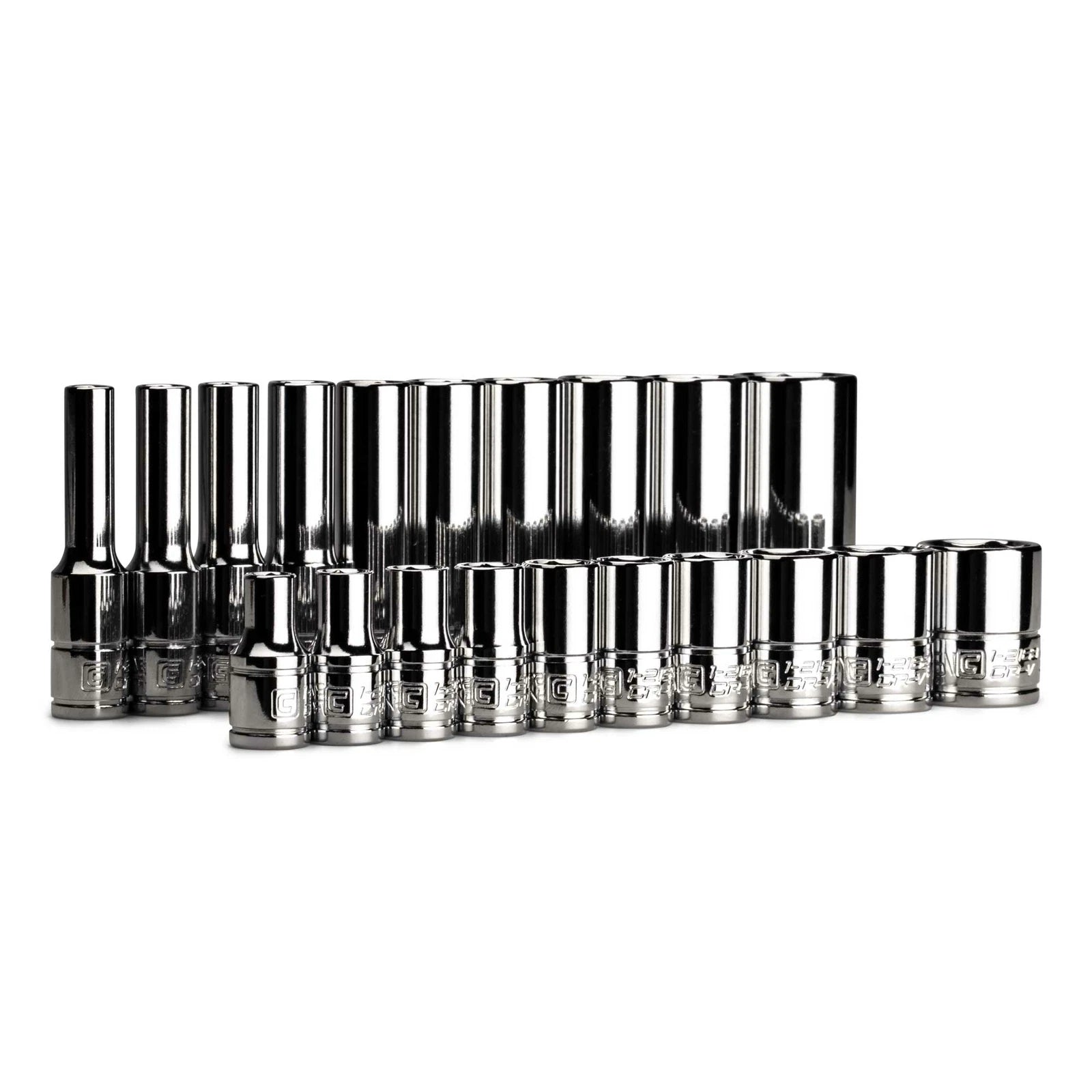 Capri Tools 1/4 In. Drive 6-point Shallow/deep Socket Set, Sae,