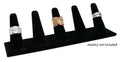 Black Velvet 5-ring Display Holder 8"x2" Five-finger Jewelry Stand