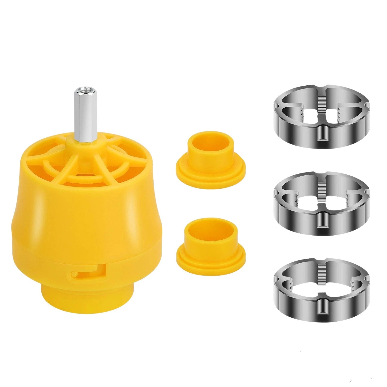 Pvc Thread Maker Tool Pipe Threader Plumbing Tool With 3 Dies 1/2 3/4