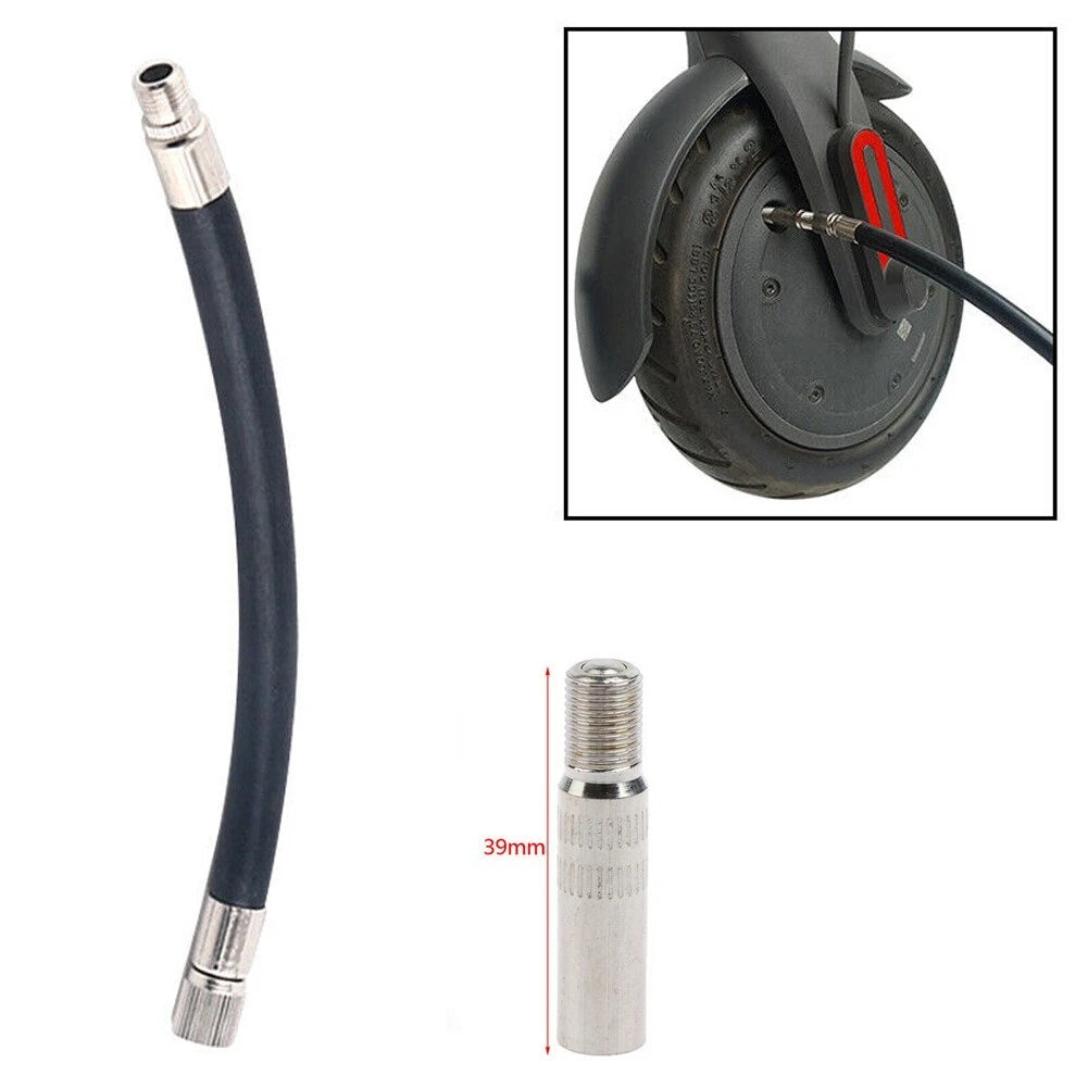 16cm Tire Inflator Extension Hose Air Pump Tube-black Fit For Motor