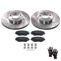 Front Disc Brake Rotors Ceramic Pads for Pontiac Vibe/Scion xD/Toyota