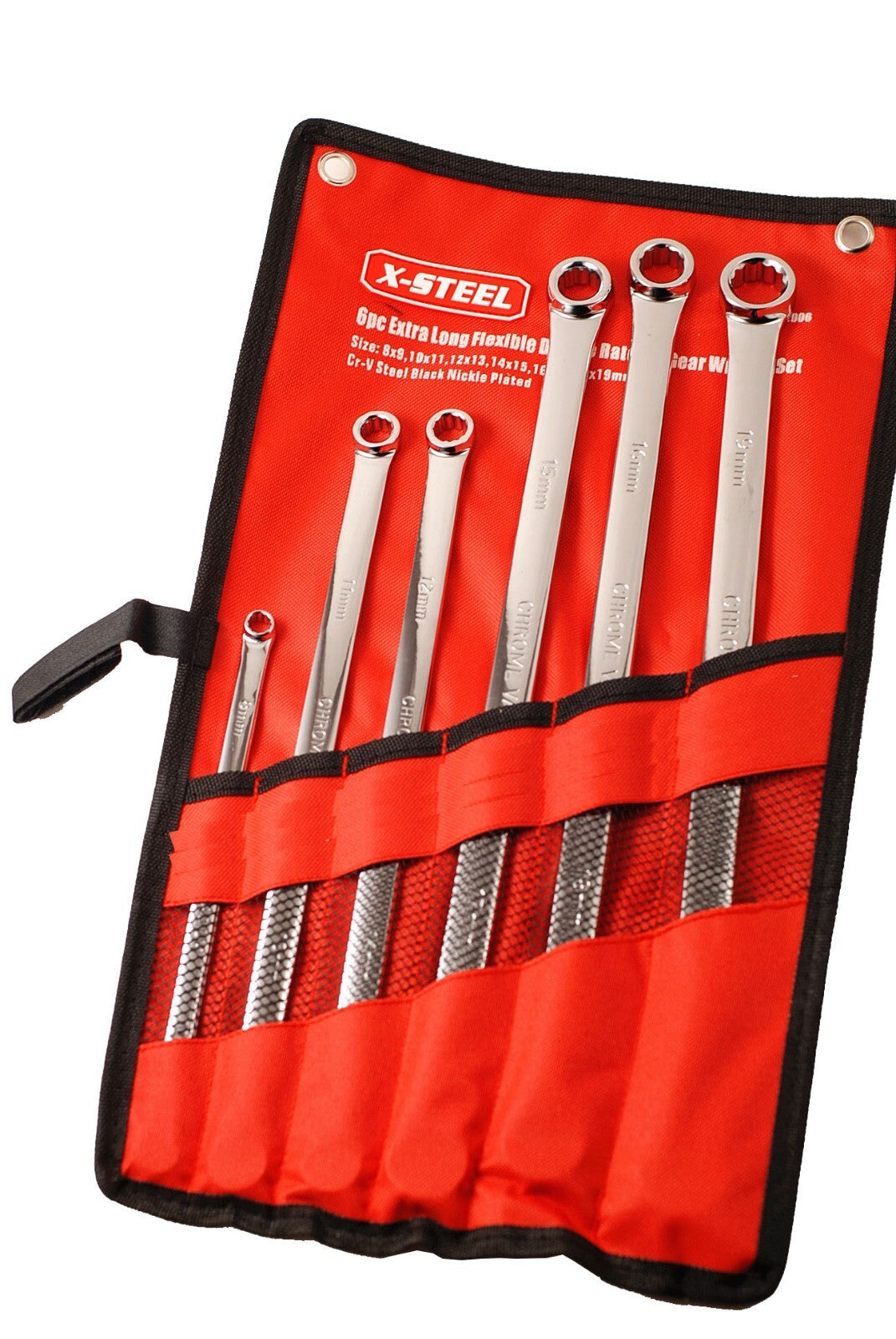 Profession Aviation Extra Long Ring Spanner Set 8-24mm by Unbranded