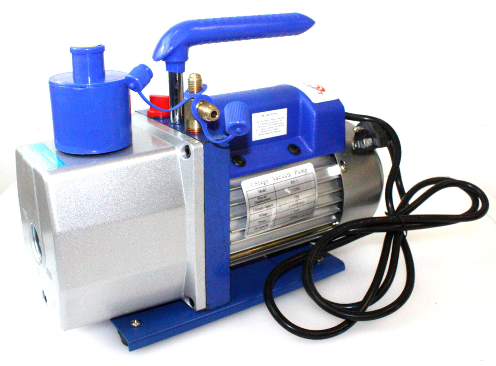 7CFM 1/2HP HVAC Refrigerant Evacuation Pump Rotary Vane Deep Vacuum Pump 1 Stage