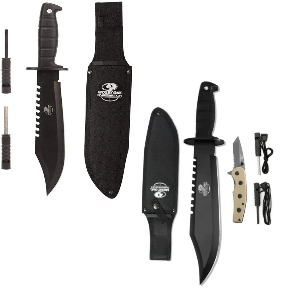 15" Fixed Blade Knife Survival Bowie Knife/folding Pocket Knife Set