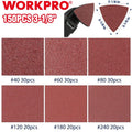 WORKPRO Triangle Sanding Pads 150PCS by WORKPRO