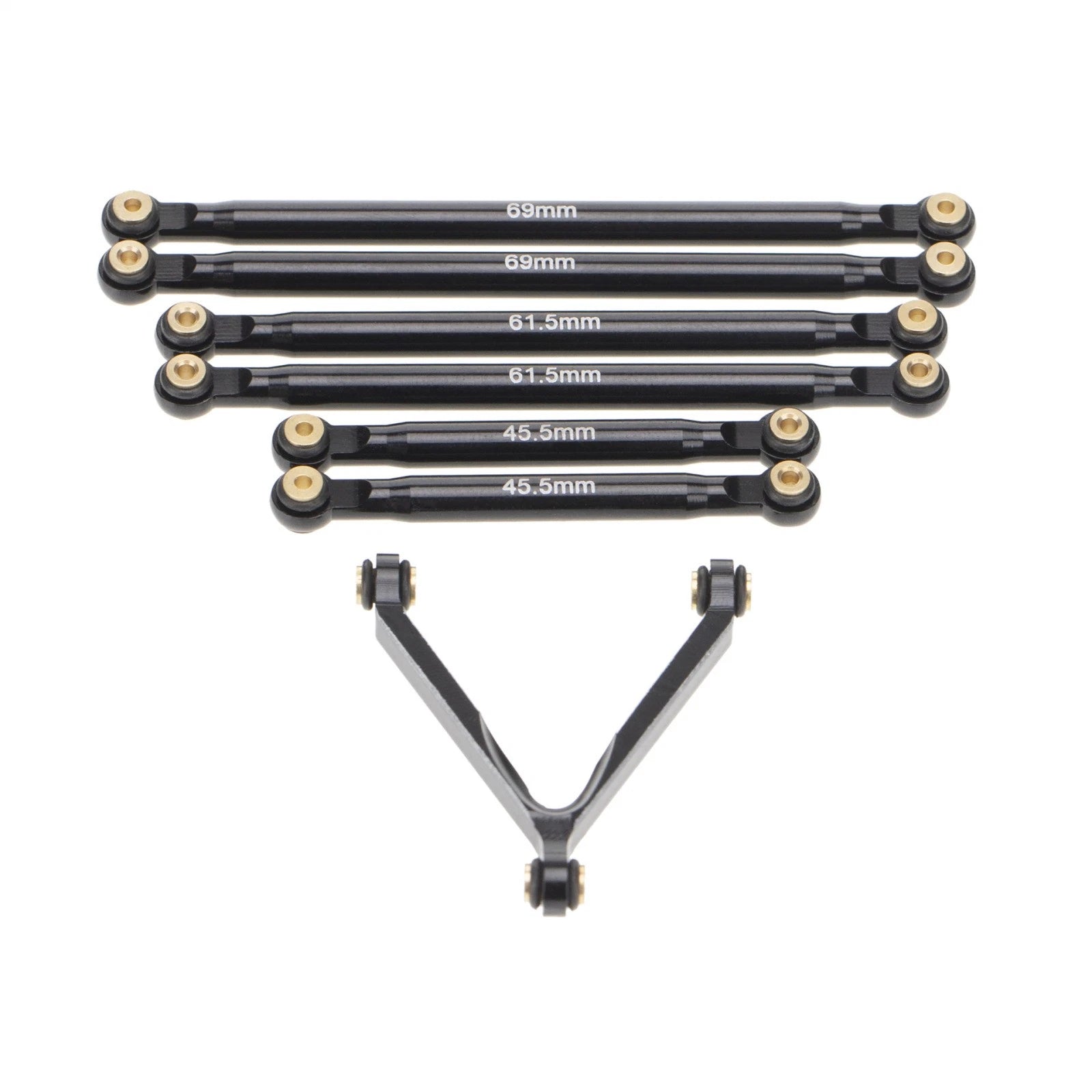 Racing Aluminum Alloy Link Set Black For Axial Scx24 90081 1:24 Rc