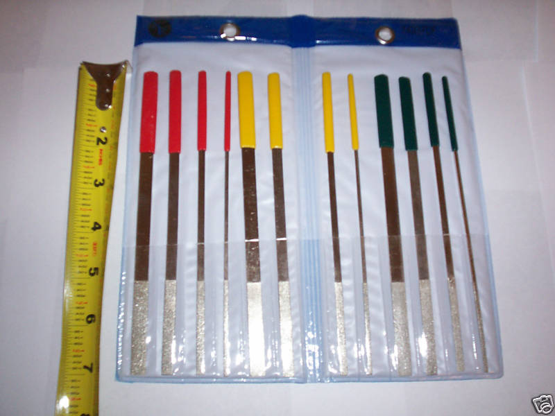 Flat Diamond File Set 180, 260, 360 Grits