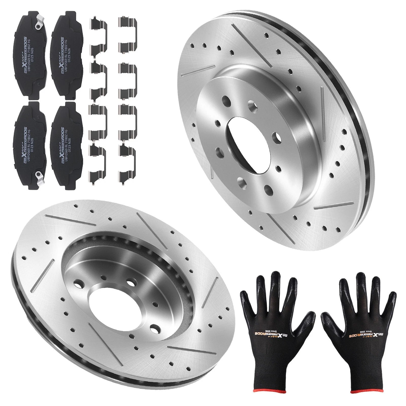 Front Vented Brake Rotors Ceramic Pads for Acura EL 1997-2005 Honda Civic S3295