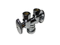 XFITTING 1/2" Push Fit x Dual 3/8" OD Comp Straight Stop Valve 1 Pack