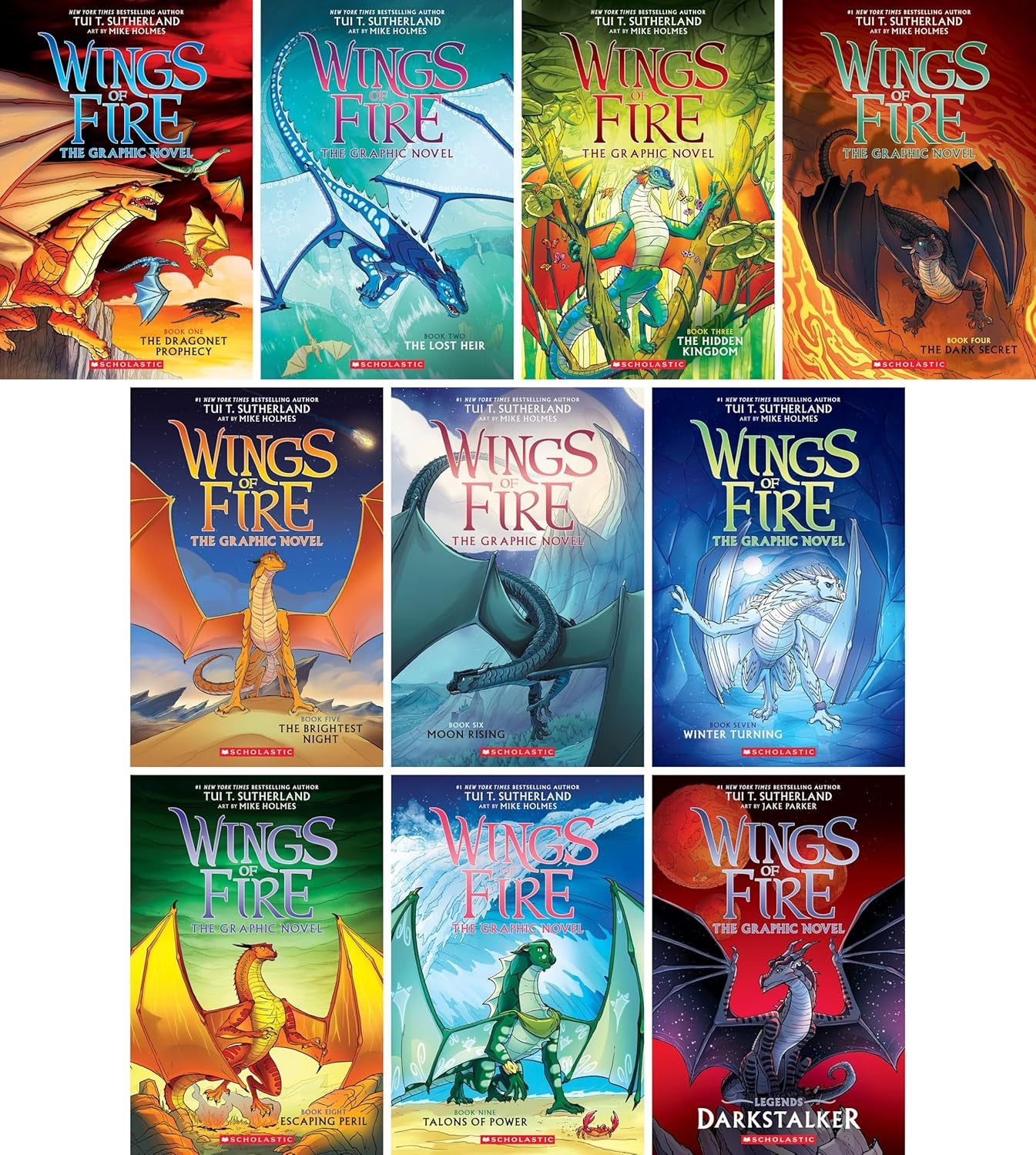 Wings of Fire Graphic Novels (10 Books) Series Set Graphix (books 1-9