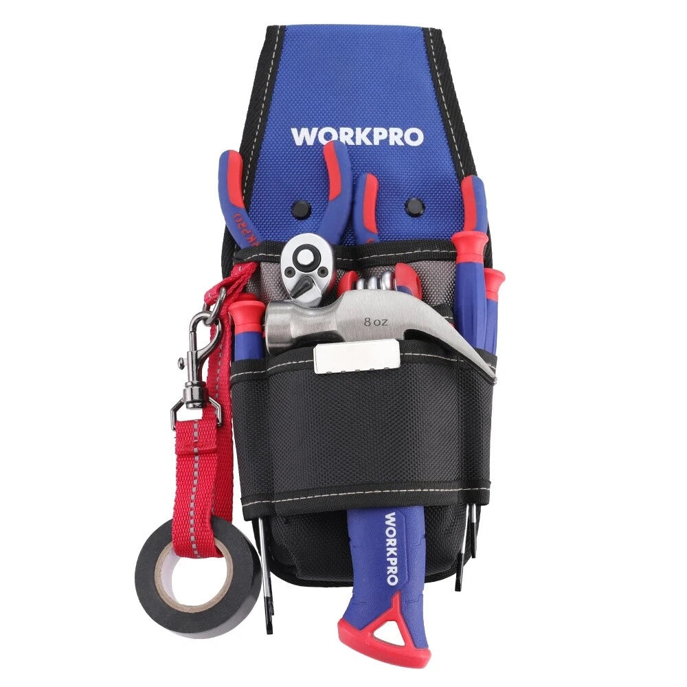 WORKPRO Electrician Utility Tool Pouch Professional Compact Tool Holder 6 Pocket