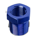 1/2"-14 Male To 3/8"-18 Female Blue Npt Piping Thread Reducer Adapter