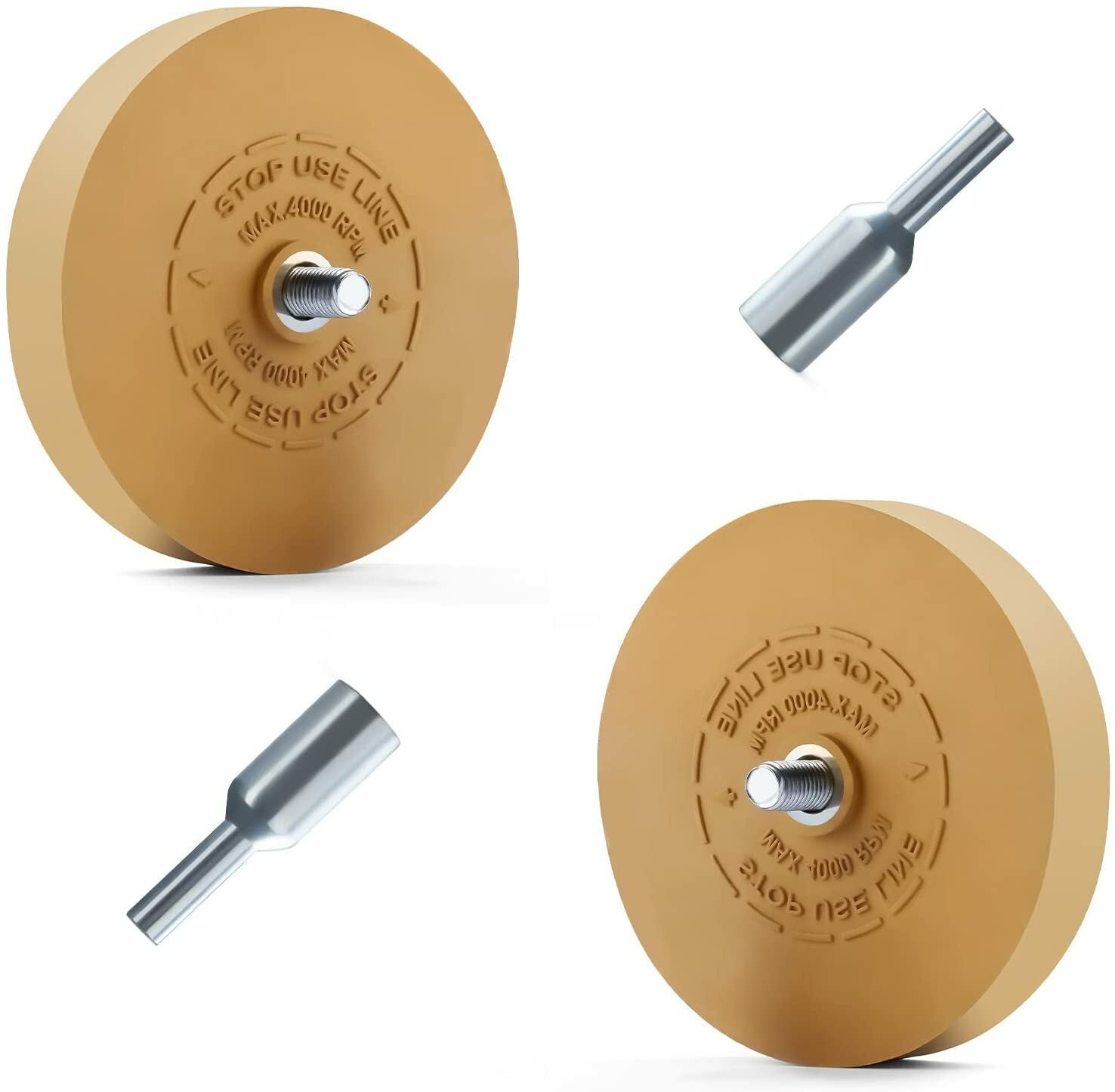 2PCS Car Decal Remover Rubber Eraser Wheel Tool Drill Adhesive