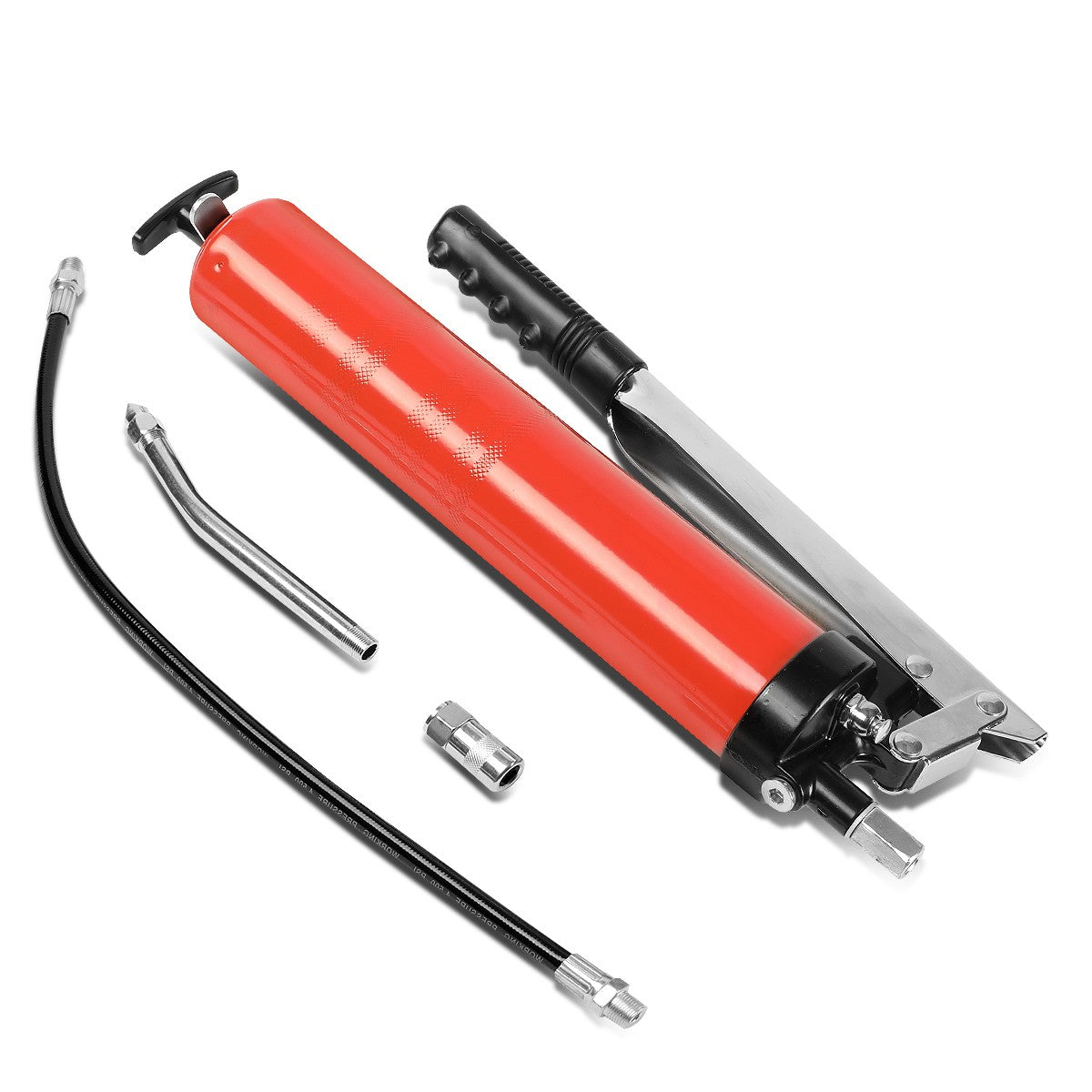 4500 PSI Heavy Duty Solid steel Lever Action Manual Grease Gun 18"