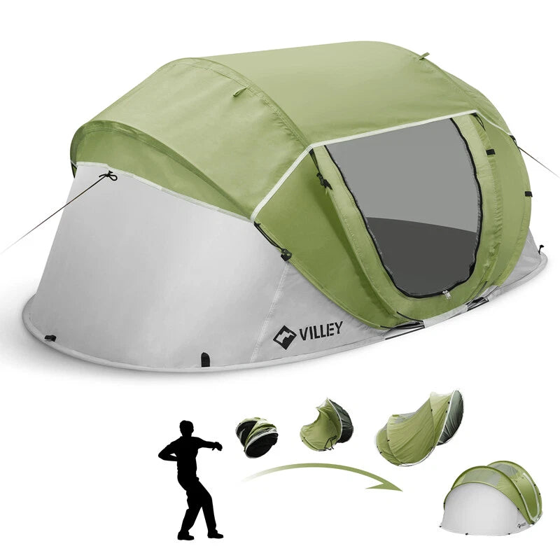 Villey 4 Persons Pop Up Tent Waterproof Automatic Lightweight Camping