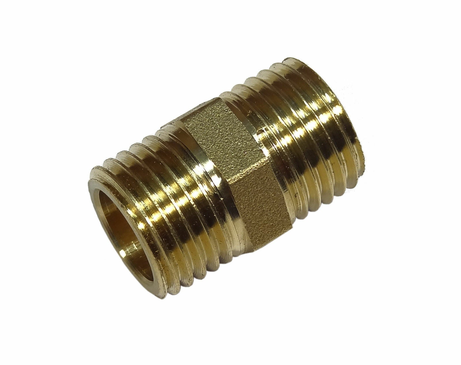 1/2" BSP Brass Hex Nipple Threaded Plumbing Fitting