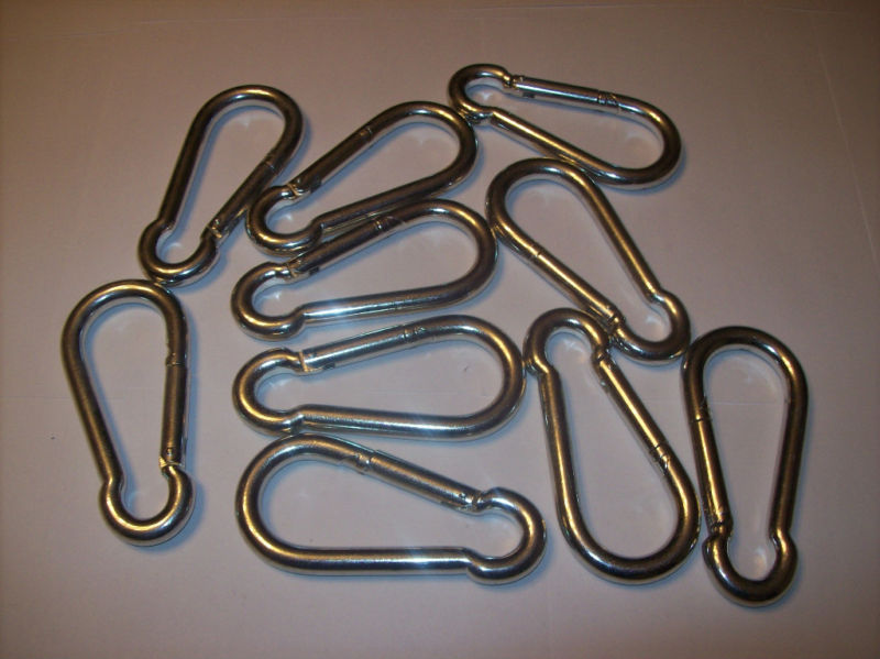 10 Snap Hook Carabiners 7/16" 1000lb Strength