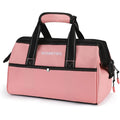 Workpro 13-inch Tool Bag Pink Soft Cloth Tool Storage Bags Wide Mouth