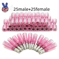 22-16 Awg Heat Shrink Wire Connectors Male Female Bullet Crimp