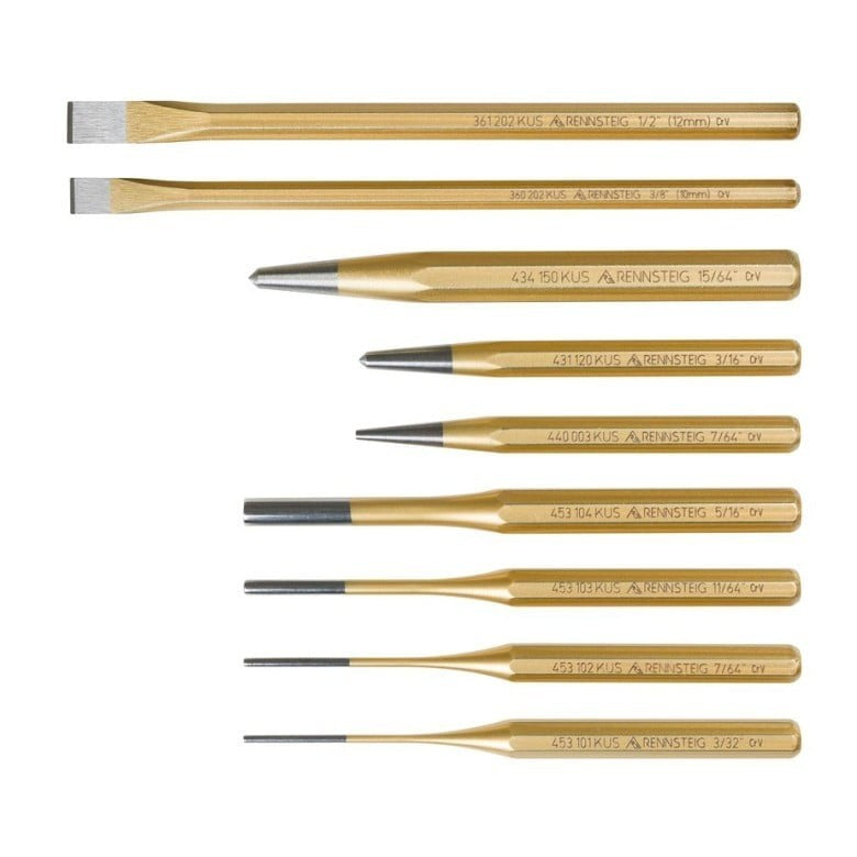 Rennsteig 9pc Punch and Chisel Set