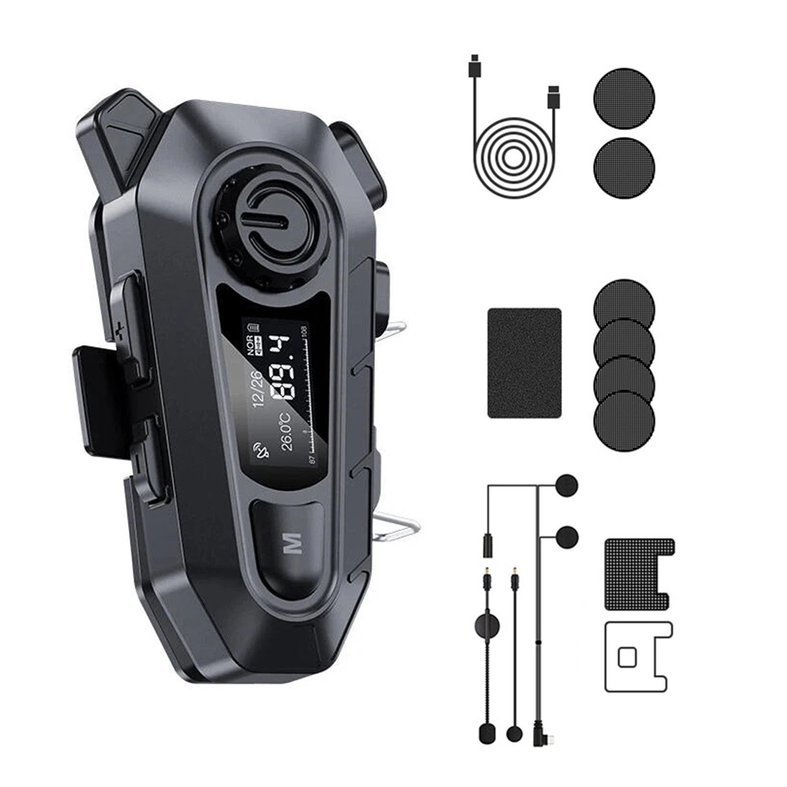 Waterproof Motorcycle Helmet Headset Bluetooth 5.4 For All Weather