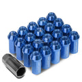 Closed End M12x1.5 50mm Tall 25mm Od Blue Aluminum | Built Supply Co