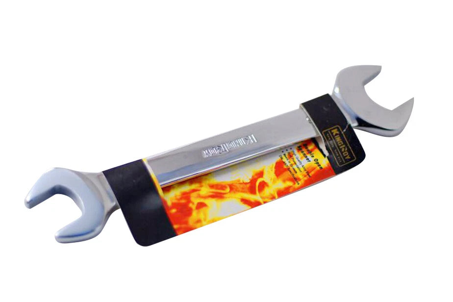 Double Open End Spanner Metric Mirror Polished Individual Size:
