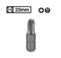 Force S2/CRMV Steel 1/4" Shank Slotted Flat/Pozidriv Bit 25mm by Force