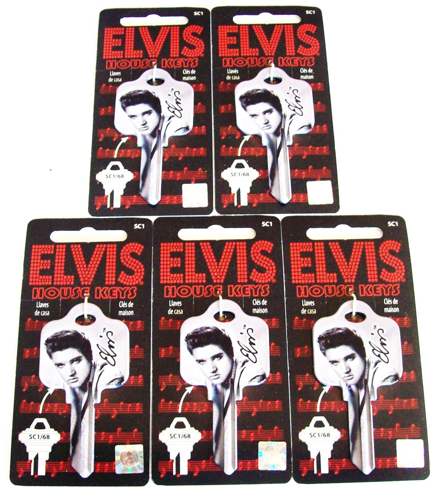 5 ELVIS PRESLEY SC1 HOUSE KEY BLANKS 87670 LOVE ME TEND
