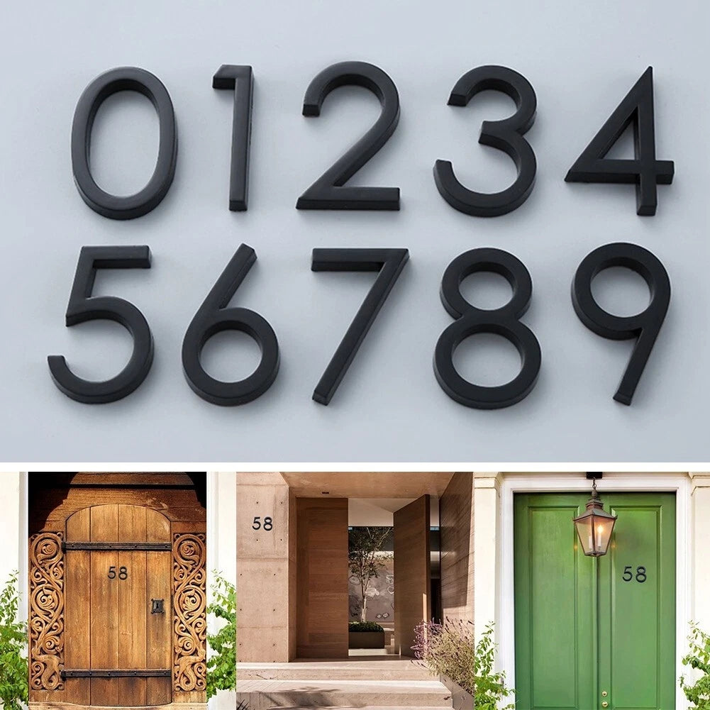 Unique Design Glossy 3d House Number Sign Outdoor For Hotel Room