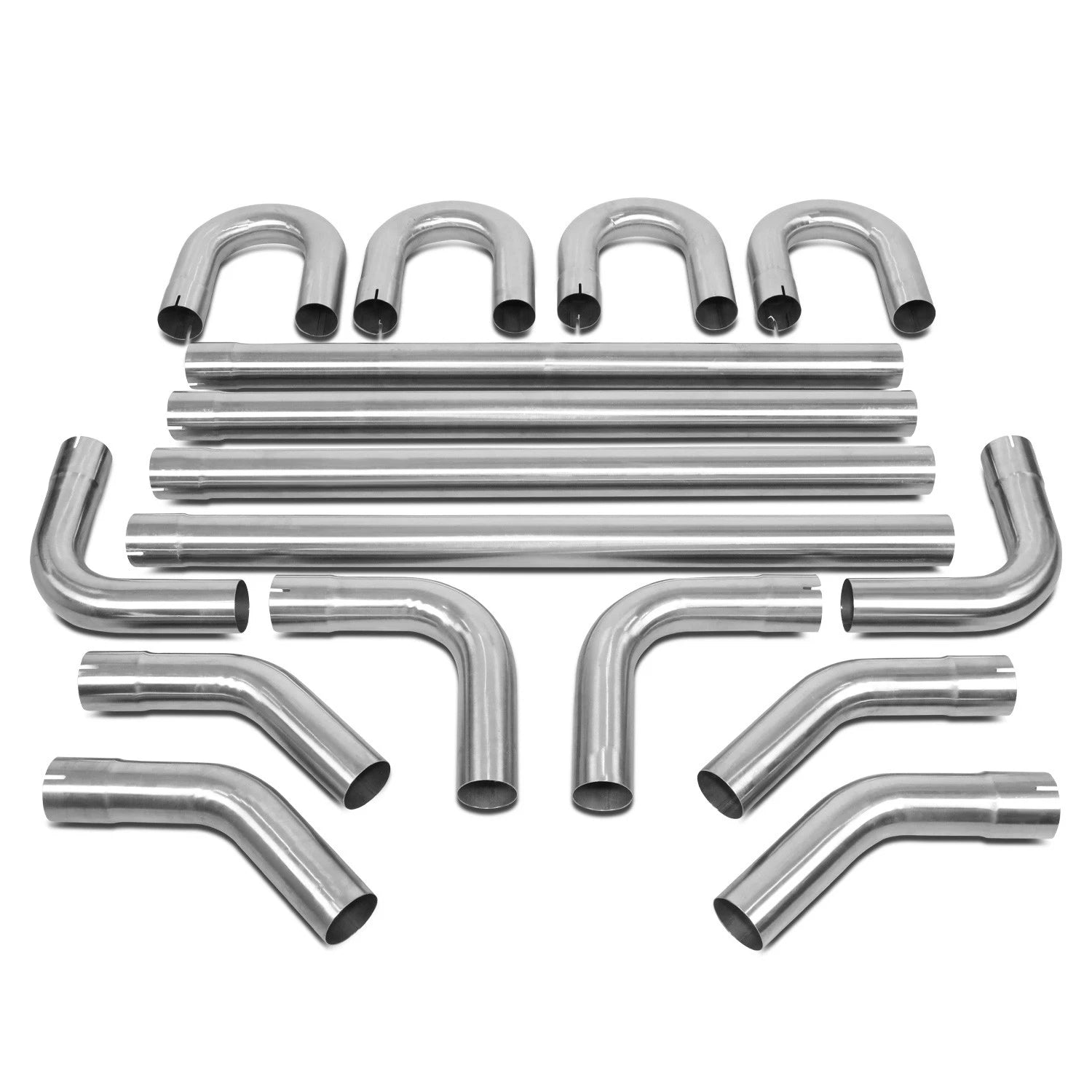 45-180 Degree Stainless Steel Diy Exhaust Tubing Pipe Straight U-bend