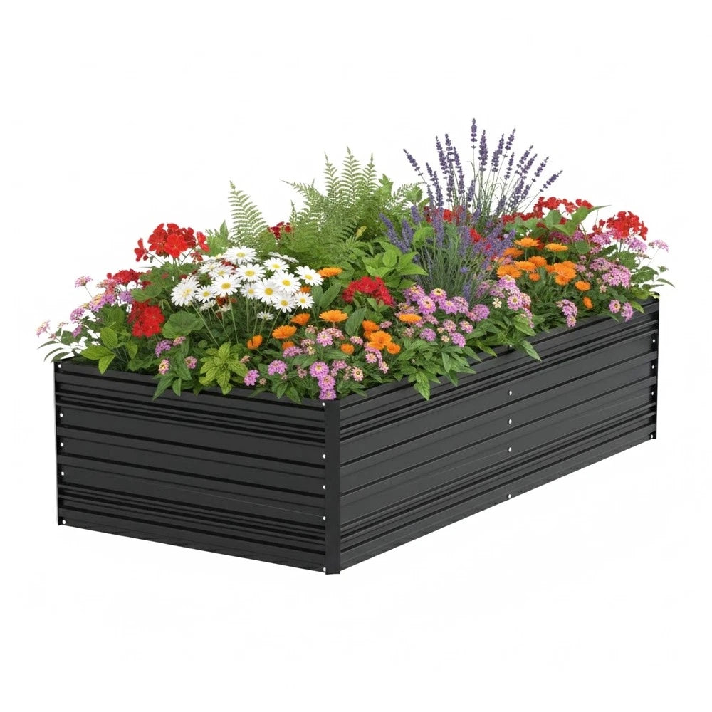 WORKPRO 7.5 x4 x 2ft Outdoor Galvanized Raised Garden Bed Rust-Resistant Planter
