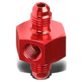 4an An4 Male Union 1/8" Npt Side Port Red Aluminum Anodized Fitting